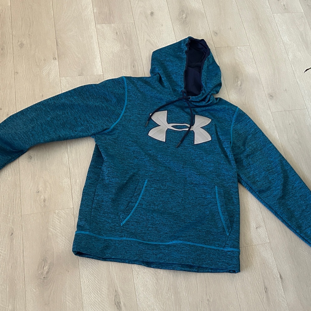 Under Armour Teal Hoodie with Gray Logo